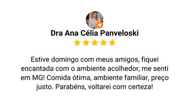 Avaliação 5 estrelas no Google — Dra Ana Célia Panveloski: 