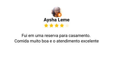 Avaliação 4 estrelas no Google — Aysha Leme: 