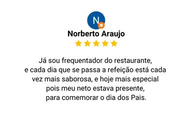 Avaliação 5 estrelas no Google — Norberto Araujo: 