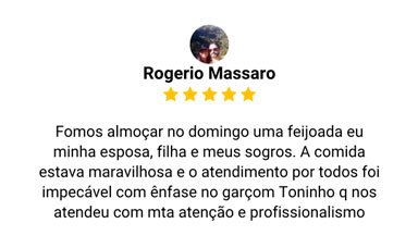 Avaliação 5 estrelas no Google — Rogerio Massaro: 